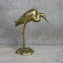 Vintage Hollywood Regency Brass Crane 22-F