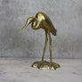 Vintage Hollywood Regency Brass Crane 22-F