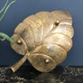 *Large* Vintage Heavy Brass Leaf Dish/Plate