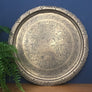 LARGE Vintage Brass Asian Engraved Tray