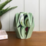 Mid Century Green Ceramic Modernist Vase