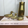 Vintage Brass Duck Set