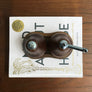 Teak Mid Century Pear Salt & Pepper Set