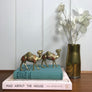 Petite Pair of Vintage Brass Camels