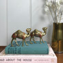 Petite Pair of Vintage Brass Camels