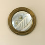 Vintage Brass Convex Porthole Mirror - Small