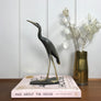Mid Century Horn Carved Stork/Crane
