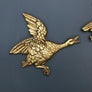 *EXTRA LARGE* Trio of Vintage Brass Flying Ducks