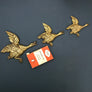 *EXTRA LARGE* Trio of Vintage Brass Flying Ducks