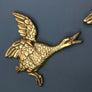 *EXTRA LARGE* Trio of Vintage Brass Flying Ducks