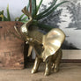 Vintage Mid Century Brass Elephant