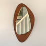 Mid Century Teak & Brass Mirror