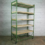 Industrial factory shoe rack/trolley - green