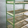 Industrial factory shoe rack/trolley - green