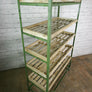 Industrial factory shoe rack/trolley - green