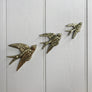 Brass Mid Century Flying Swallows #SET1