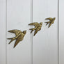 Brass Mid Century Flying Swallows #SET3