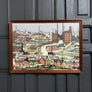 Mid Century L.S.Lowry Needlework Framed