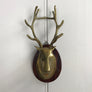 Mid Century Mounted Brass Deer Head #A1