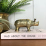 Mid Century Brass Rhino Ornament