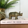 Mid Century Brass Rhino Ornament