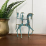 Mid Century Bronze 'Horse & Athena' Ornament #A1