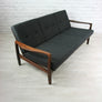 Vintage Afromosia framed three seater sofa