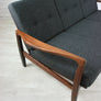 Vintage Afromosia framed three seater sofa
