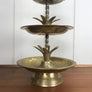 Mid Century Brass Pineapple 3 Tier Serving Tray