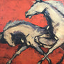 Mid Century Framed 'Wild Horses' Print