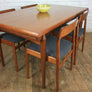 Vintage Extending Dining Table & Six Reupholstered Dining Chairs