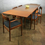 Vintage Extending Dining Table & Six Reupholstered Dining Chairs
