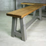 Reclaimed A-frame rustic bench (grey)