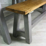 Reclaimed A-frame rustic bench (grey)