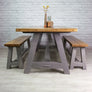 Reclaimed A-frame rustic bench (grey)