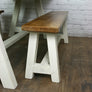 Reclaimed A-frame rustic bench (white)