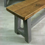 Reclaimed A-frame rustic bench (grey)