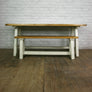 Reclaimed A-frame rustic trestle table - 190 x 90cm (white)