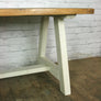 Reclaimed A-frame rustic trestle table - 190 x 90cm (white)
