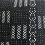 Black Mud Cloth Cushion Cover - 50cm x 50cm - Print #3