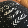 Black Mud Cloth Cushion Cover - 60cm x 40cm - Print #4
