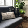 Black Mud Cloth Cushion Cover - 60cm x 40cm - Print #4