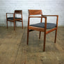 Vintage Extending Dining Table & Six Reupholstered Dining Chairs