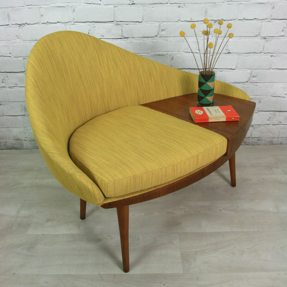 Vintage 1960s Telephone Seat – Mustard Vintage1