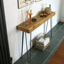 'The Hairpin' Rustic Console Table - YELLOW LEGS