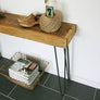 'The Hairpin' Rustic Console Table - YELLOW LEGS