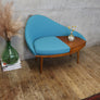 Mid Century Chippy Heath Curved Upholstered Telephone Seat - 2705i