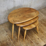 Ercol Elm & Beech Pebble Nest of Tables - 1008e