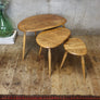 Ercol Elm & Beech Pebble Nest of Tables - 1008e