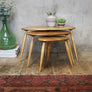 Ercol Elm & Beech Pebble Nest of Tables - 1008e